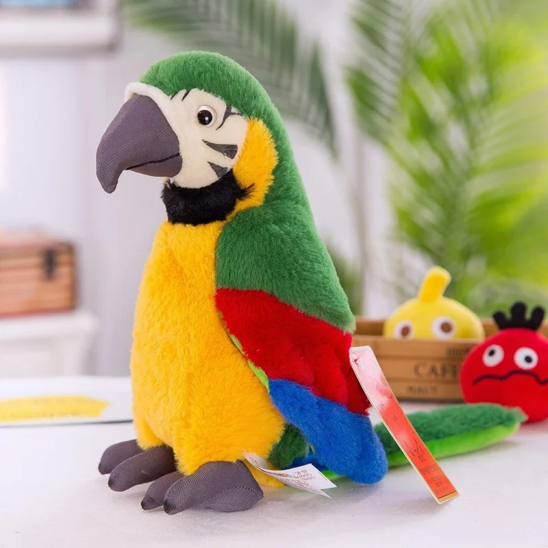 Toystar NL ChatterParrot | Interactive Plush Parrot Toy for Kids with Sound - Soft and Cuddly - Interactief Pluche Papegaa...