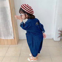 Thumbnail for Jumpsuit voor Peuters en Kleuters, Blauw/Beige Katoen, Maat 1-7 Jaar, Ademend en Comfortabel, Eenvoudige Drukknoopsluiting 5