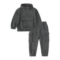 Thumbnail for Cotton Half Zip Tracksuit | 2-Piece, 12 Months to 7 Years – Stylish and Comfortable