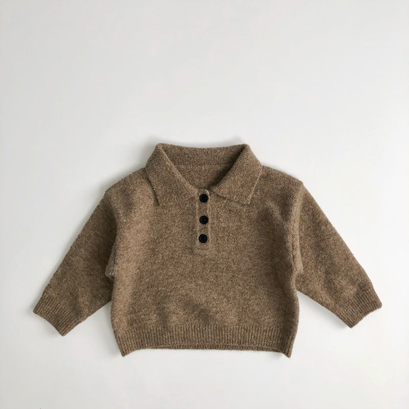 Long Cotton Polo Shirt for Kids – Warm and Breathable, Perfect for Cold Days