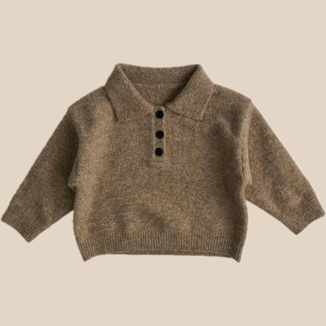 Long Cotton Polo Shirt for Kids – Warm and Breathable, Perfect for Cold Days