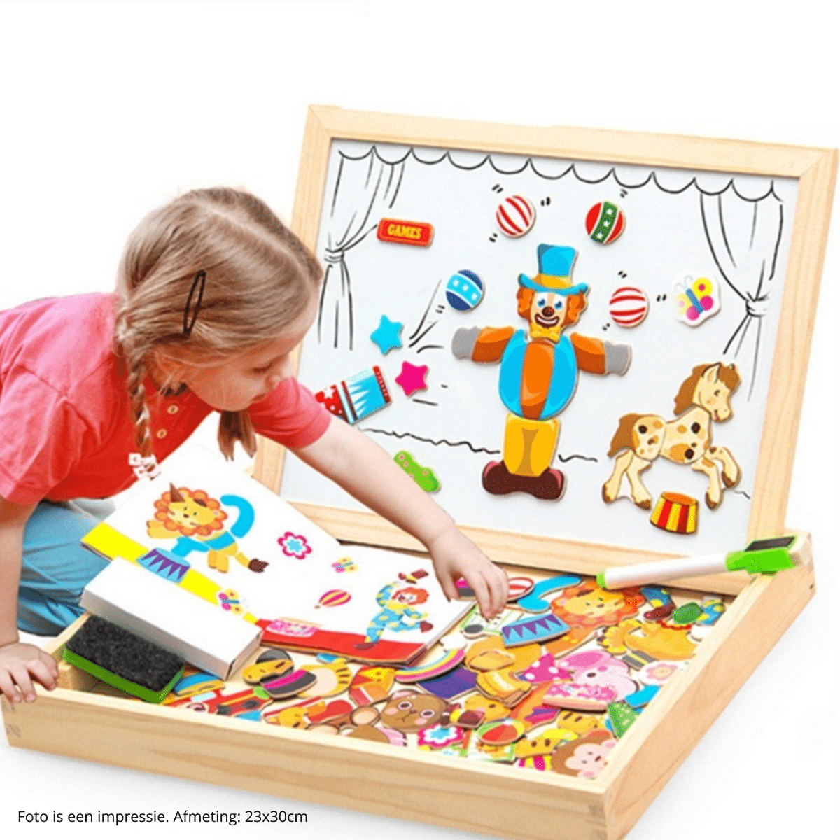 Toystar Magnetix MagnaArt | Creative learning - Wooden magnetic game board - Creatief leren - Houten magnetisch speelbord (2)