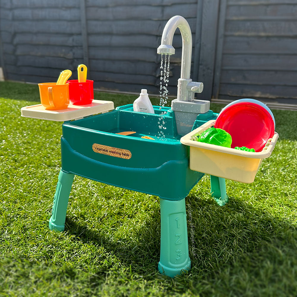 Toystar NL WaterChef Play | Magical Water Play Kitchen Wood for Children with Interactive Tap – Play Kitchen for Indoors a...