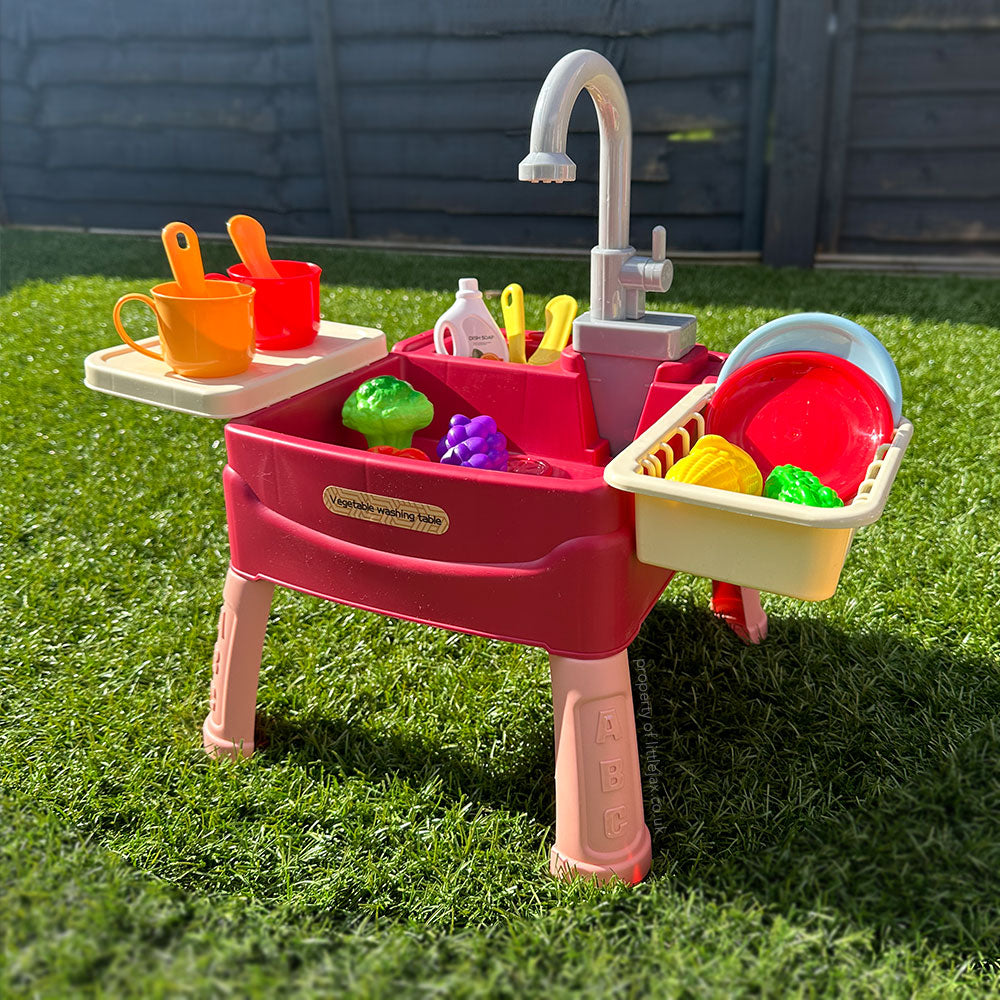 Toystar NL WaterChef Play | Magical Water Play Kitchen Wood for Children with Interactive Tap – Play Kitchen for Indoors a...
