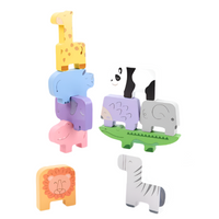 Thumbnail for Toystar EcoToys StackMaster | Improves Fine Motor Skills - Stacking Adventure Wooden Animal Block Game - Verbetert fijne m...
