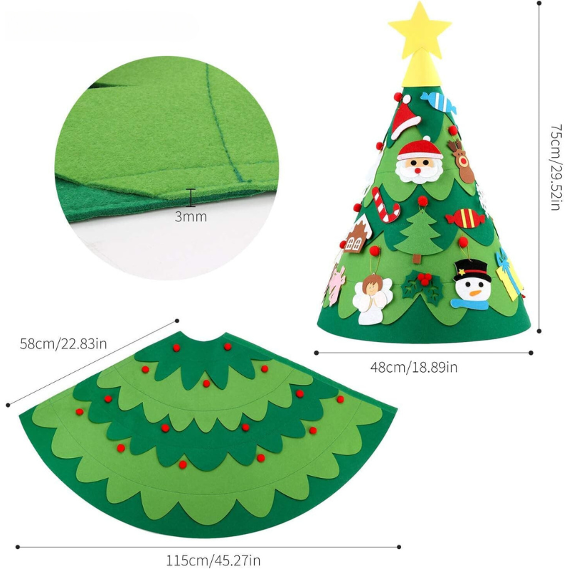 Toystar Kids DIY Felt Christmas Tree | Create Magical Christmas Memories - Merry Christmas - Creëer Magische Kerstherinner...
