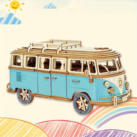 Thumbnail for Toystar NL EcoToys BrightCamper | Wooden 3D Puzzle Camper for Kids and Adults, Educational and Creative Design - 3D Puzzel...