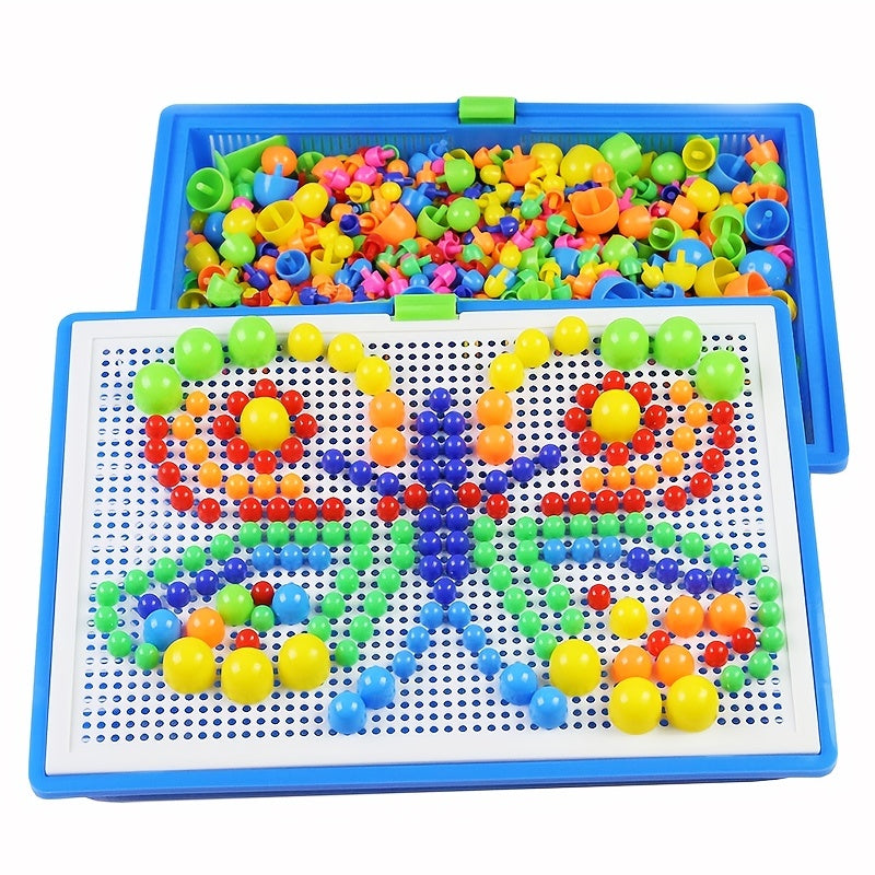Toystar NL Stack & Learn | Montessori Building Block Puzzle Set with 296 Colorful Pieces for Children from 3 Years - Monte...
