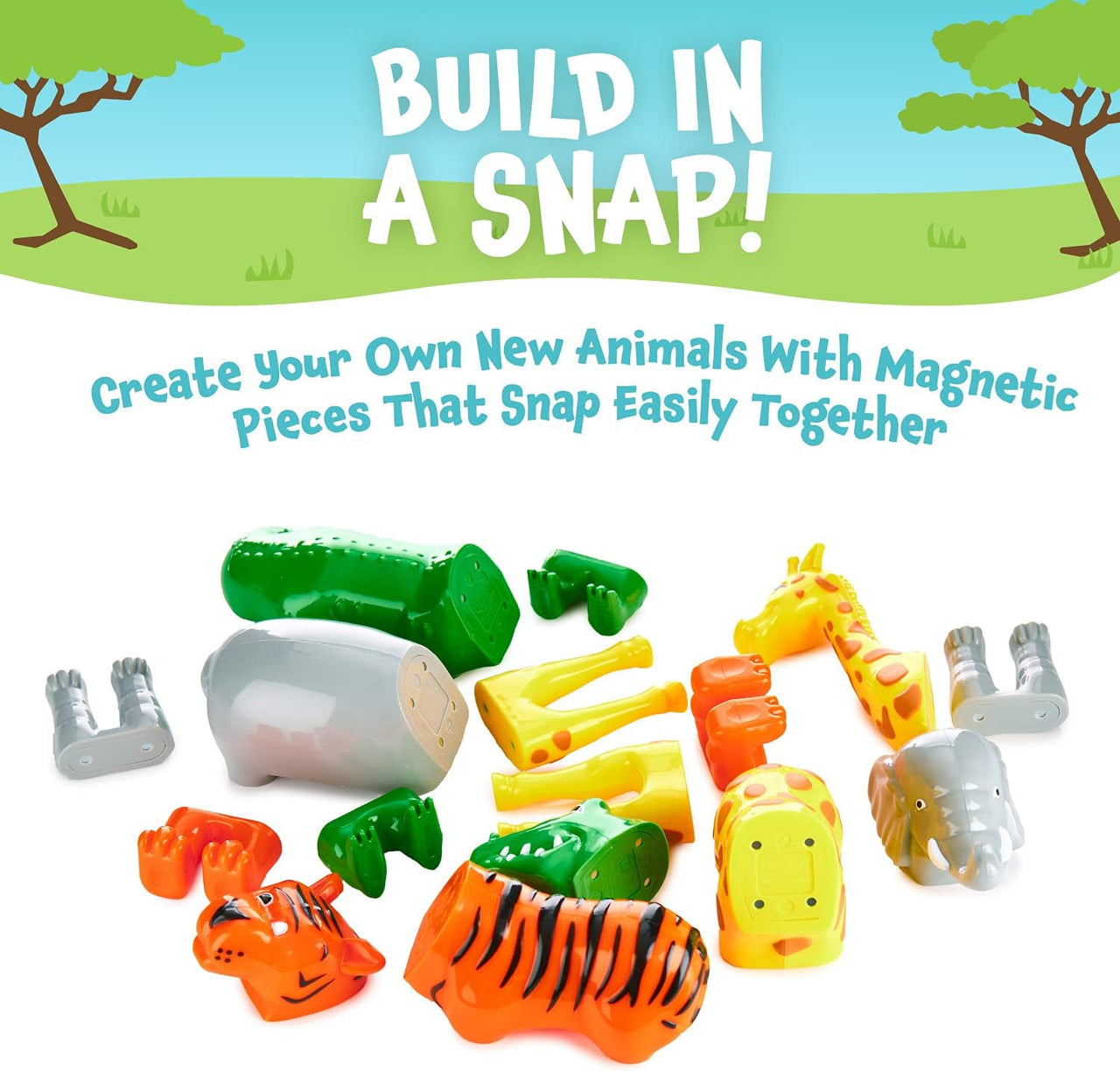Toystar Magnetix Animal Mix™️ | Mix & Match - Educational Magnetic Animal Toys - Magnetix Animal Mix™️ | Mix & Match - Edu...