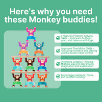 Thumbnail for Toystar Balanzoo | Learning to work together in a playful way – Wooden Monkey Balance Game - Spelenderwijs leren samenwerk...