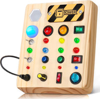 Thumbnail for Toystar Ecotoys Wooden Wonder Disk | Create endless fun! - Montessori LED Busy Board for educational adventures - Creëer e...