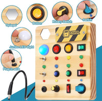 Thumbnail for Toystar Ecotoys Wooden Wonder Disk | Create endless fun! - Montessori LED Busy Board for educational adventures - Creëer e...
