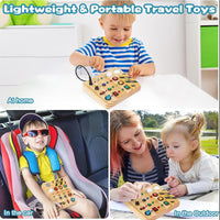 Thumbnail for Toystar Ecotoys Wooden Wonder Disk | Create endless fun! - Montessori LED Busy Board for educational adventures - Creëer e...