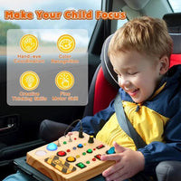 Thumbnail for Toystar Ecotoys Wooden Wonder Disk | Create endless fun! - Montessori LED Busy Board for educational adventures - Creëer e...