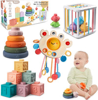 Thumbnail for Toystar NL TinySense | Montessori Baby Toy Set 4-in-1 for Sensory Development - Safe BPA-Free Material for Children - Mont...
