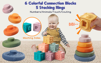 Thumbnail for Toystar NL TinySense | Montessori Baby Toy Set 4-in-1 for Sensory Development - Safe BPA-Free Material for Children - Mont...