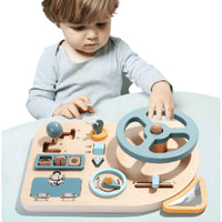 Thumbnail for EcoToys PushiCar | Montessori Houten Auto Drukbord Voor Peuters Met Interactieve Elementen - Leerzaam Speelgoed Voor 3 Jaar En Oudere Kinderen