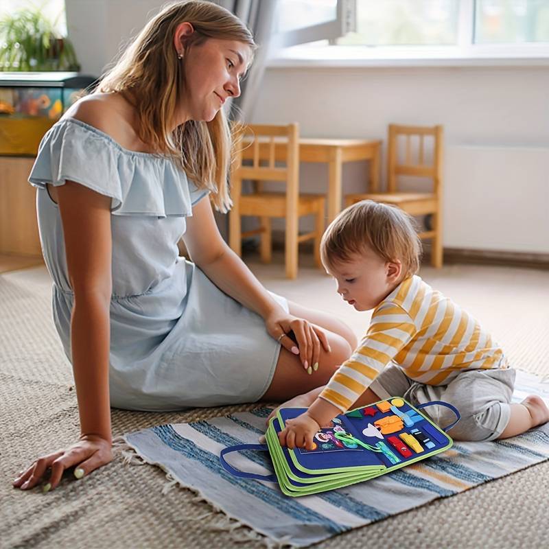 Toystar NL Montessori MagicBook | Interactive book 2+ with laces and zippers – Develop self-confidence through playful lea...