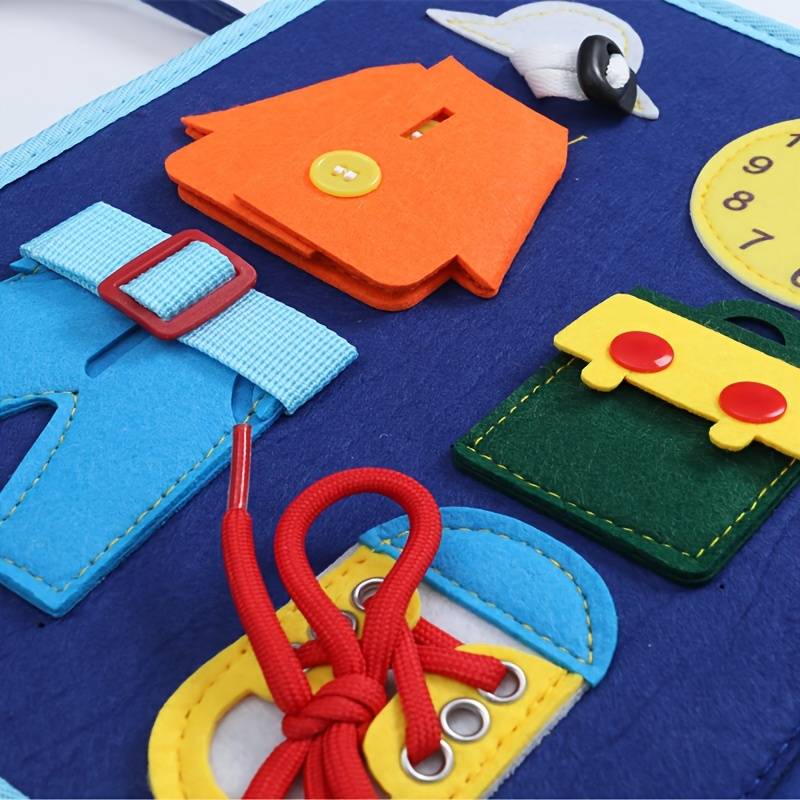 Toystar NL Montessori MagicBook | Interactive book 2+ with laces and zippers – Develop self-confidence through playful lea...