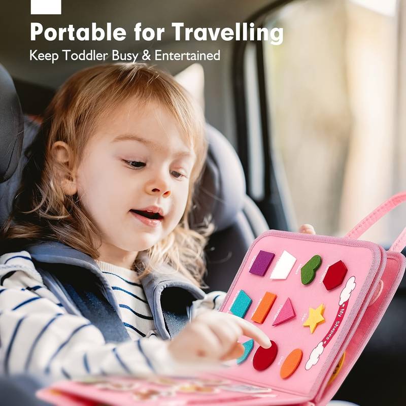 Toystar NL Montessori MagicBook | Interactive book 2+ with laces and zippers – Develop self-confidence through playful lea...