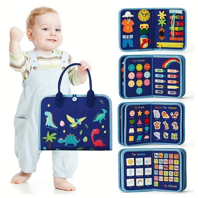 Toystar NL Montessori MagicBook | Interactive book 2+ with laces and zippers – Develop self-confidence through playful lea...