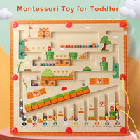 Thumbnail for Toystar NL BeadyPlay | Montessori Magnetic Activity Board for Children with 55 Colorful Magnetic Beads - Safe Wooden Toys ...