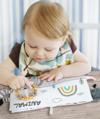 Thumbnail for Montessori Sensory Cloth Book voor Baby's met 3D Texturen en Geluiden, Veilig en Duurzaam, Ideaal voor Peuters tot 12 Maanden 1
