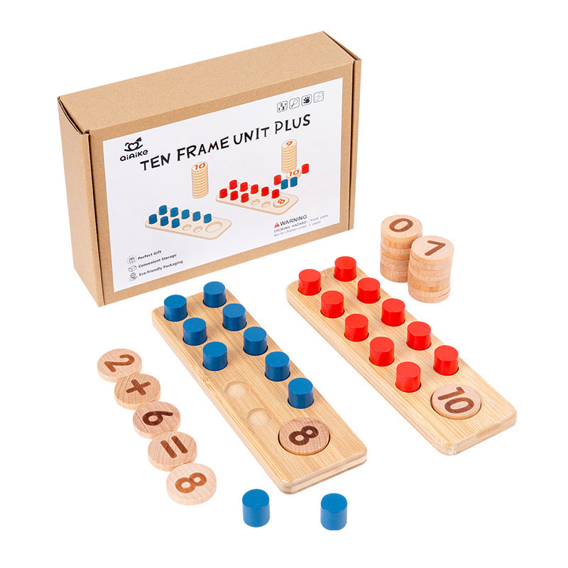 Toystar EcoToys NumoBoard™ | Learn to count in a playful way - Wooden Number Board - Spelenderwijs leren tellen - Houten C...