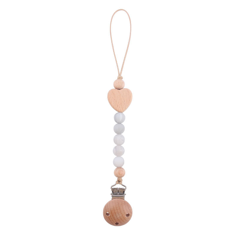 Toystar Ecotoys CozyClip™ | Safe & stylish - Wooden pacifier chain for babies - Veilig & stijlvol - Houten speenketting vo...