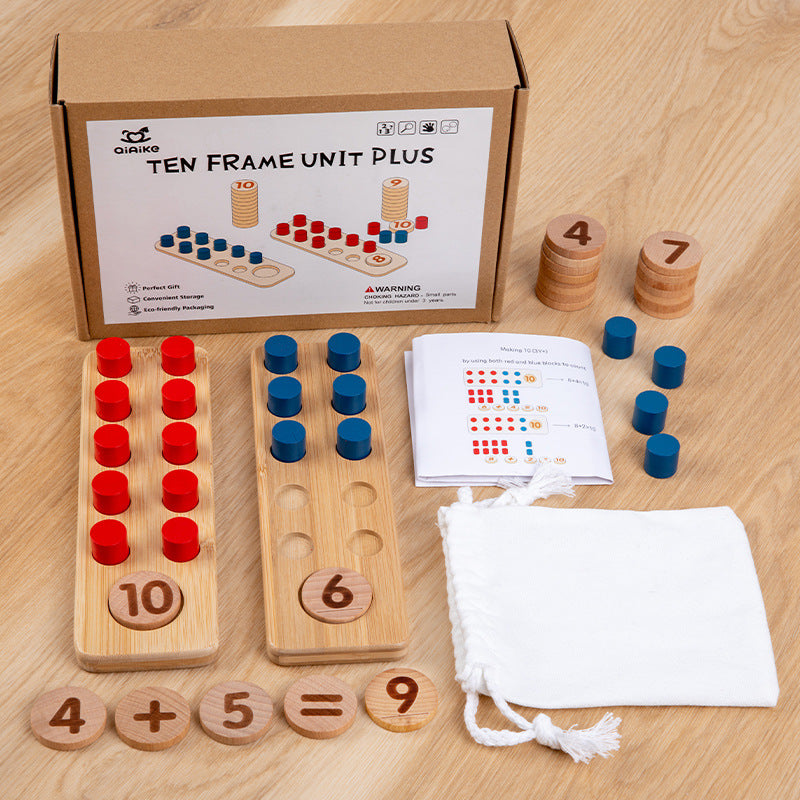 Toystar EcoToys NumoBoard™ | Learn to count in a playful way - Wooden Number Board - Spelenderwijs leren tellen - Houten C...