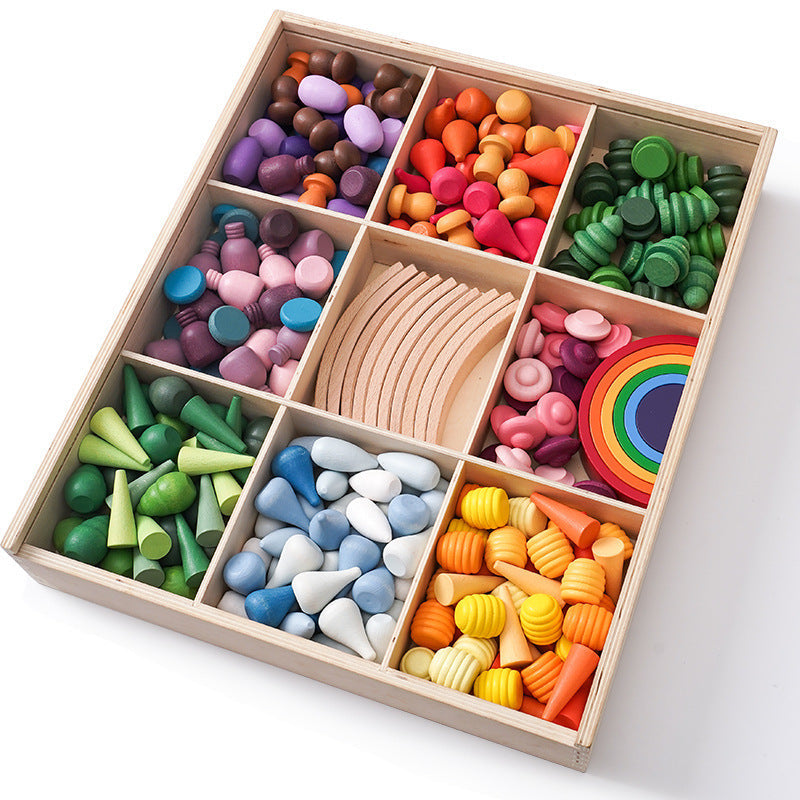 Toystar EcoToys Mandalora Set | Unleash your Child's Creativity – 324 Pieces Wooden Mandala Parts - Ontketen de Creativite...
