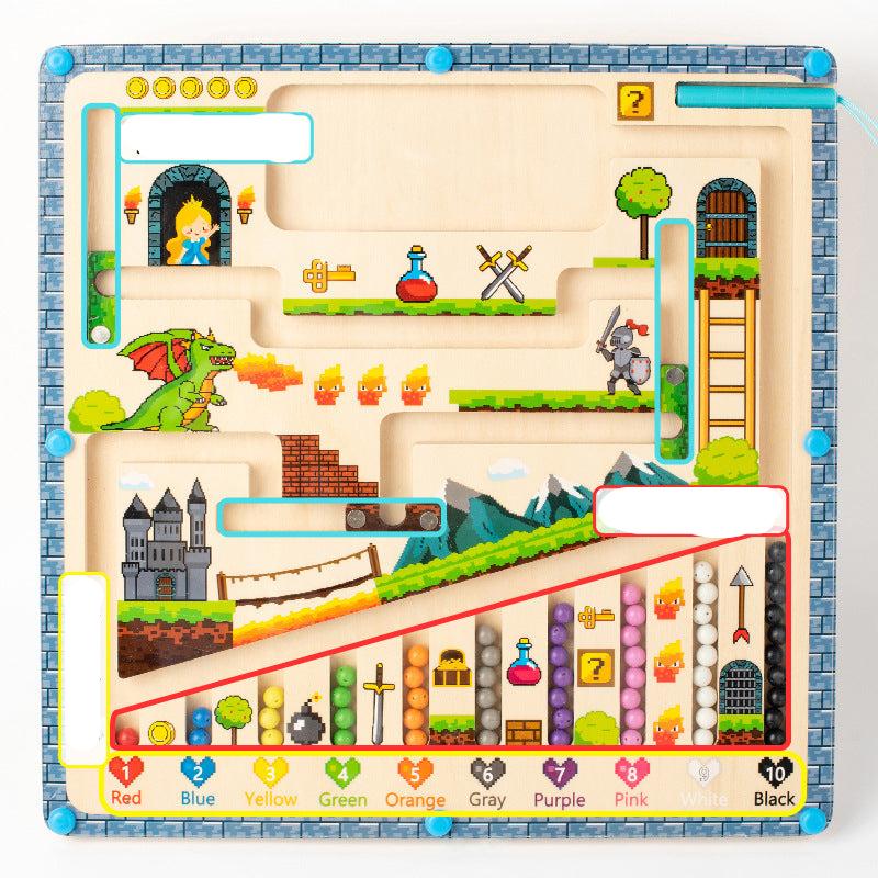 Toystar Magnetix Color-Maze Puzzle | Discover Colors & Numbers - Educational Montessori Toys - Ontdek Kleuren & Cijfers - ...