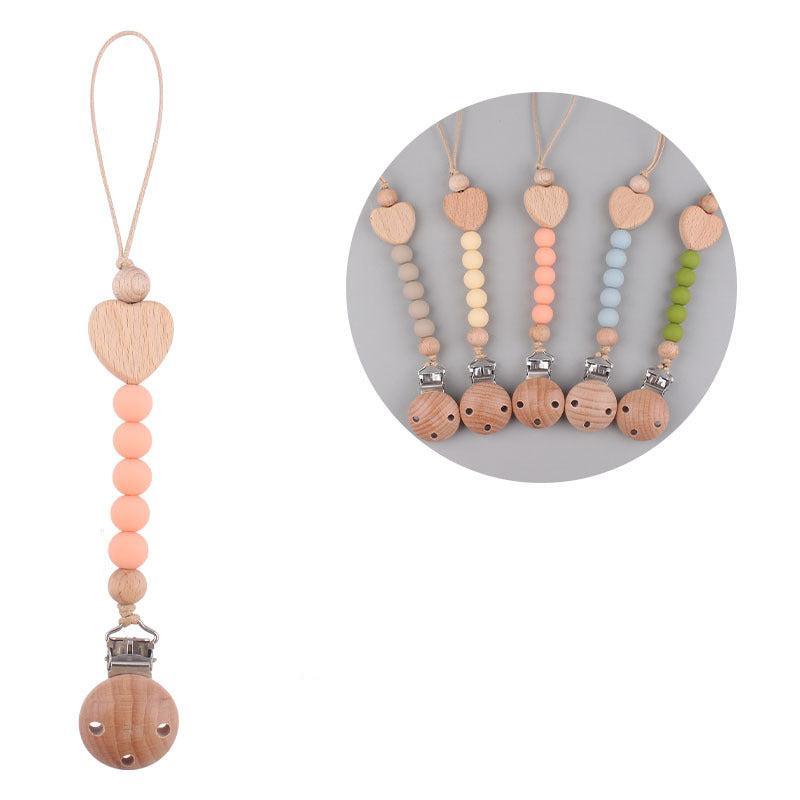Toystar Ecotoys CozyClip™ | Safe & stylish - Wooden pacifier chain for babies - Veilig & stijlvol - Houten speenketting vo...