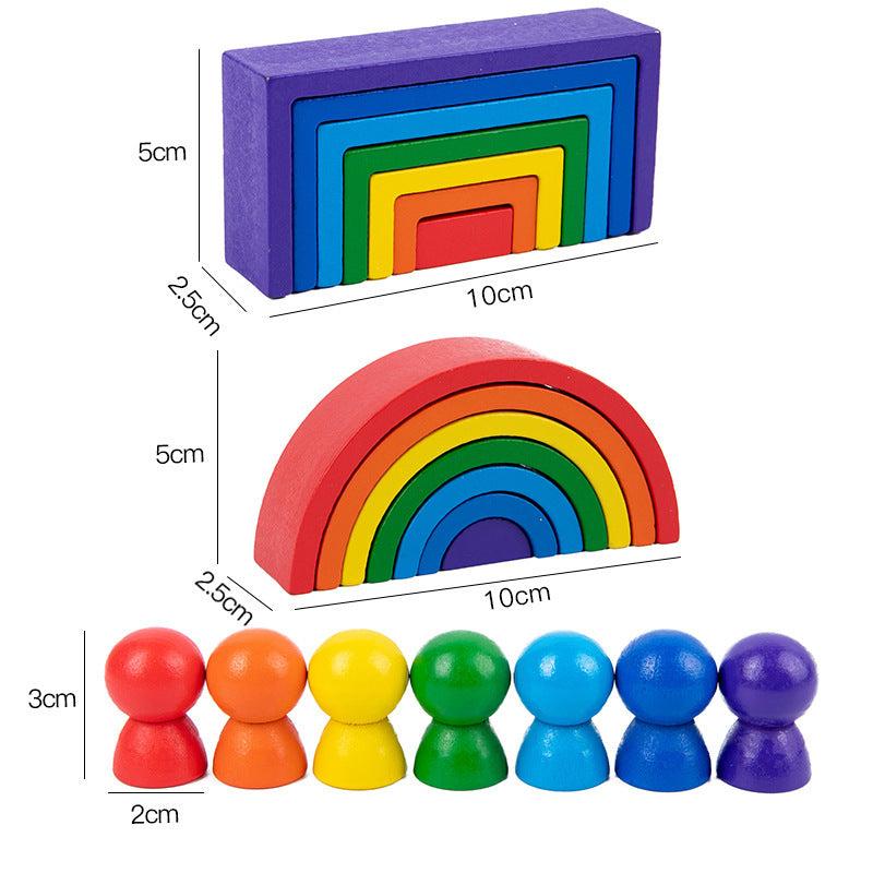 Toystar Rainbow Stacking Fun | Encourage Creativity - Educational Wooden Blocks for Children - Stimuleer Creativiteit - Ed...