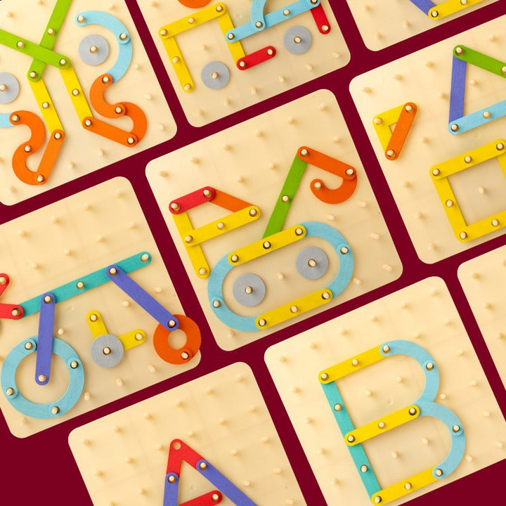 Toystar Ecotoys GeoFun Board | Discover fun and learning in one - Montessori geometry toys - Ontdek plezier en leren in éé...