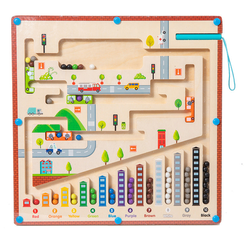 Toystar Magnetix Color-Maze Puzzle | Discover Colors & Numbers - Educational Montessori Toys - Ontdek Kleuren & Cijfers - ...