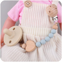 Thumbnail for Toystar Ecotoys CozyClip™ | Safe & stylish - Wooden pacifier chain for babies - Veilig & stijlvol - Houten speenketting vo...