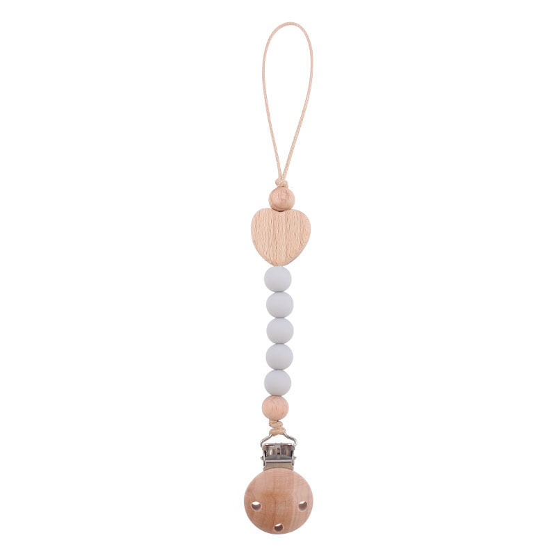 Toystar Ecotoys CozyClip™ | Safe & stylish - Wooden pacifier chain for babies - Veilig & stijlvol - Houten speenketting vo...