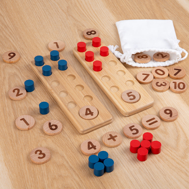 Toystar EcoToys NumoBoard™ | Learn to count in a playful way - Wooden Number Board - Spelenderwijs leren tellen - Houten C...