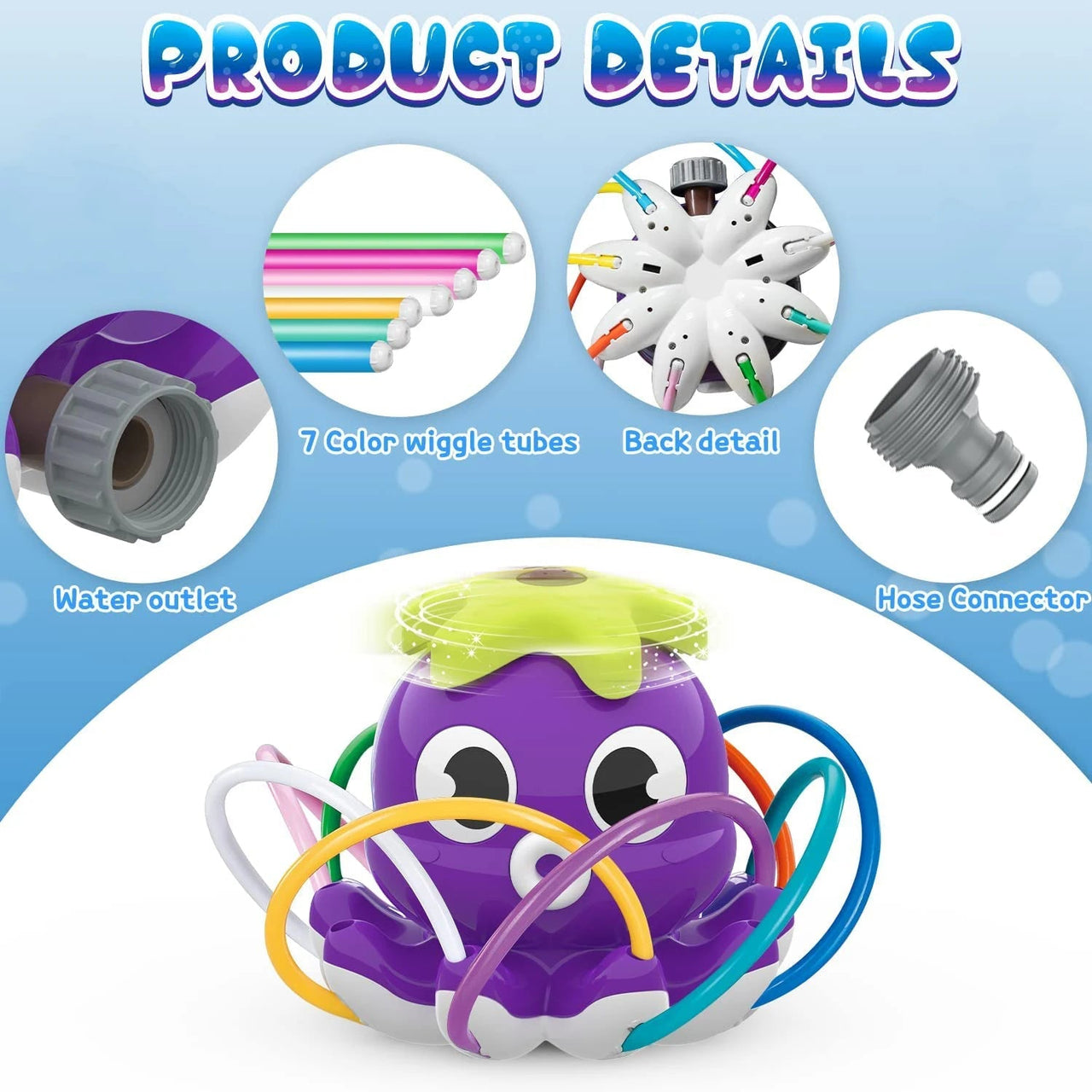 Toystar NL OctoSpray | Octopus Water Sprinkler for Kids – Playful Garden Refreshment Easy Installation Compact Size - Buit...