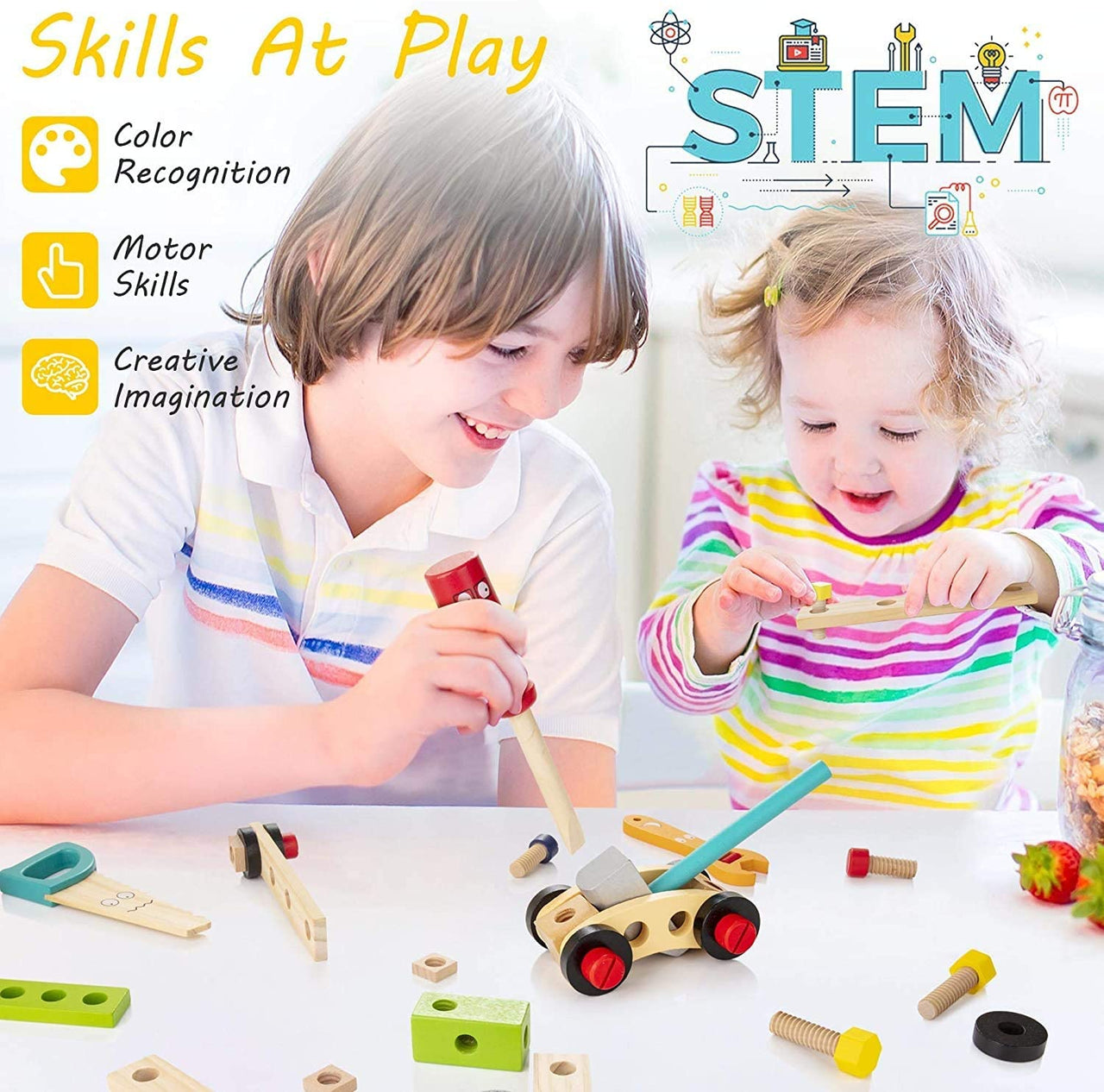 EcoToys Wooden Tool Box | Educational - Toys