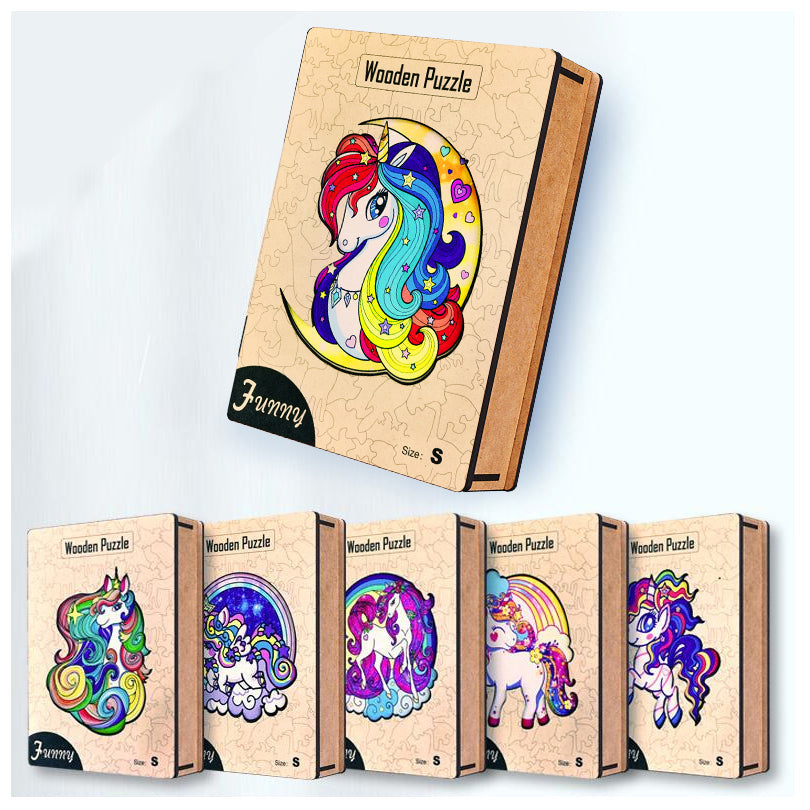 Toystar EcoToys Unipuzzle | Magic Wooden Puzzle Game - Unicorn Animal Puzzle - Magisch Houten Puzzelspel - Eenhoorn Dieren...