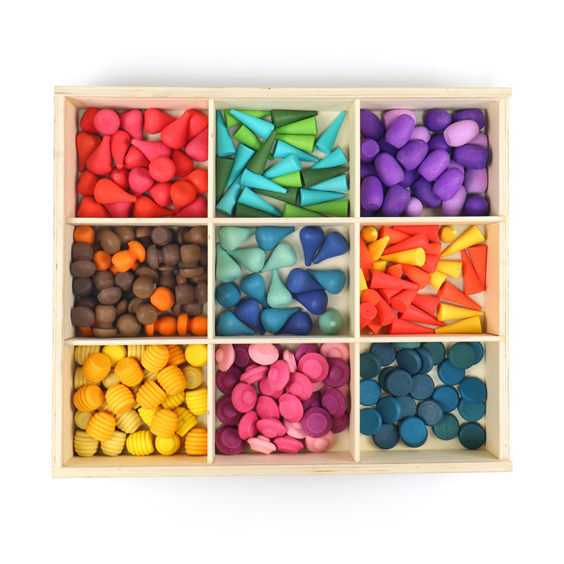 Toystar EcoToys Mandalora Set | Unleash your Child's Creativity – 324 Pieces Wooden Mandala Parts - Ontketen de Creativite...