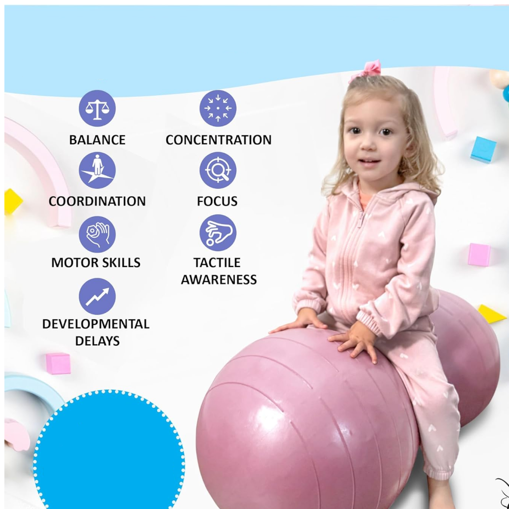 Toystar Meex Sensory Peanut Ball | Balance & Relaxation - Children Therapy Ball - Balans & Ontspanning - Kinderen Therapie...