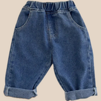 Thumbnail for Relaxed Fit Jeans for Boys – Cotton, Adjustable Waistband, Sizes 1-6 Years