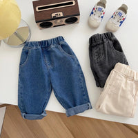 Thumbnail for Relaxed Fit Jeans for Boys – Cotton, Adjustable Waistband, Sizes 1-6 Years