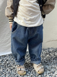 Thumbnail for Relaxed Fit Jeans for Boys – Cotton, Adjustable Waistband, Sizes 1-6 Years
