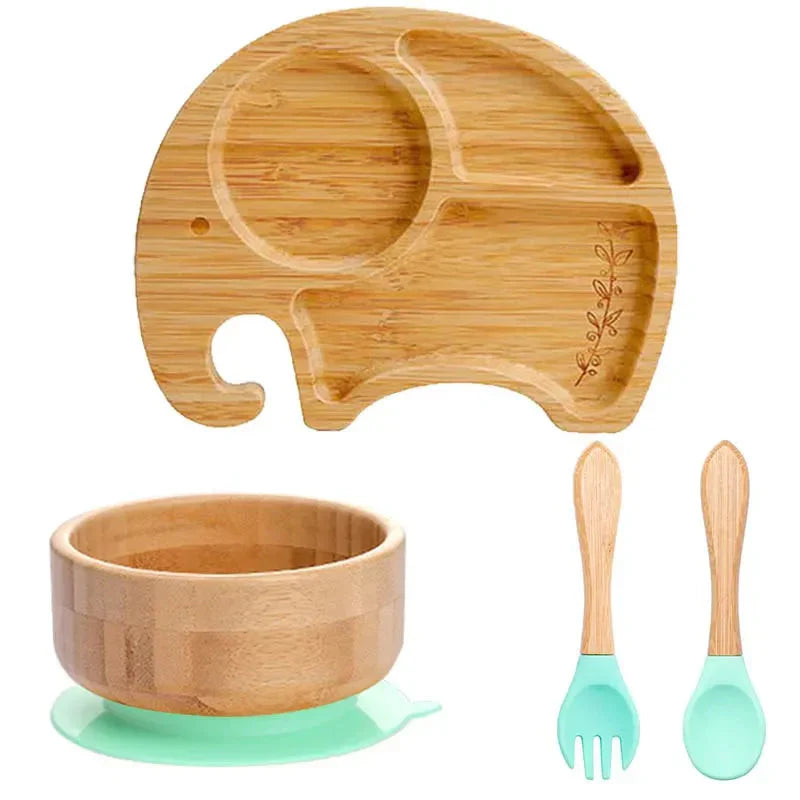 Toystar BambooGuard | Safe and Eco-Friendly Eating - Baby Dinnerware Set with Suction Cup - Bestseller - Veilig en Milieuv...