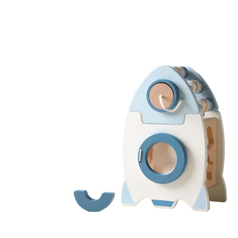 Toystar EcoToys SpaceBlocks | Education and Fun - Wooden Rocket Blocks Set - Educatie en Plezier - Houten Raket Blokken Set