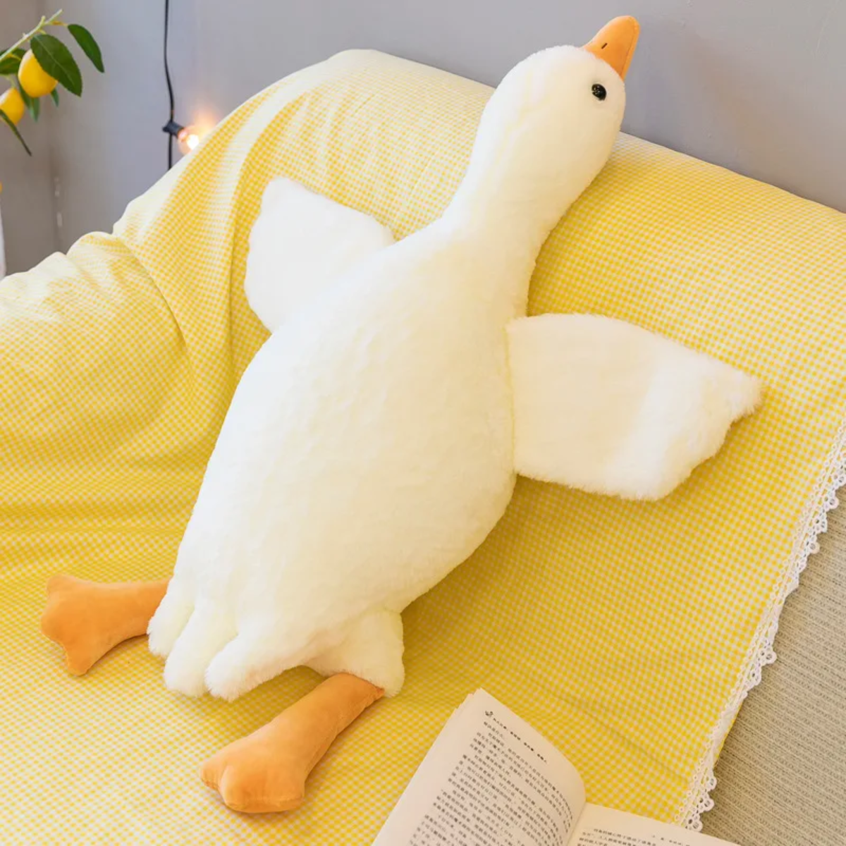 Toystar White Goose Cushion | Soft and Cozy - Plush Toys - Bestseller - Zacht en Knus - Pluche Speelgoed (3)